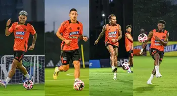 Jugadores Selección Colombia en entrenamiento previo al viaje a Maturín. Selección Colombia vs. Venezuela: previa, historial y declaraciones de Néstor Lorenzo y Camilo Vargas