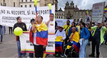 La protesta del sector deportivo pide presupuesto digno. El deporte colombiano alzó la voz en la Plaza de Bolívar contra el recorte presupuestal