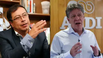 Gustavo Petro, presidente de Colombia; Bruce Mac Master, presidente de la Andi Petro y la ANDI: el distanciamiento que marcó el congreso empresarial 2025