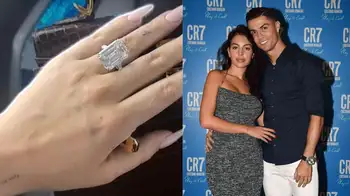 Detalle del lujoso anillo de compromiso que Cristiano Ronaldo entregó a Georgina Rodríguez El millonario anillo de compromiso que Cristiano Ronaldo le dio a Georgina Rodríguez