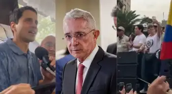 Tomás y Jerónimo Uribe en respaldo a su padre. ¿Se hereda la batalla política? Los hijos de Álvaro Uribe dan un paso al frente, tras las marchas en defensa de su padre