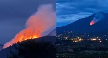 Incendio en Villa de Leyva Impresionantes imágenes de un nuevo incendio forestal en Villa de Leyva: gobernador pide celeridad