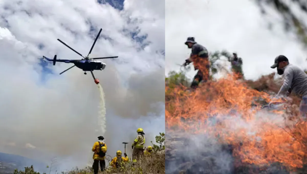 Incendio forestal en Villa de Leyva deja cerca de 1.200 hectáreas afectadas. Incendio en Villa de Leyva sigue activo: 1.200 hectáreas afectadas y dos focos sin controlar