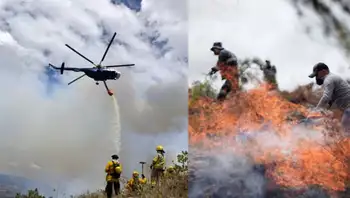 Incendio forestal en Villa de Leyva deja cerca de 1.200 hectáreas afectadas. Incendio en Villa de Leyva sigue activo: 1.200 hectáreas afectadas y dos focos sin controlar