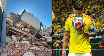 James Rodríguez envía mensaje de apoyo tras el terremoto en Colombia "Vamos juntos a reconstruir a Colombia": James y el mensaje tras el terremoto que sacudió al país