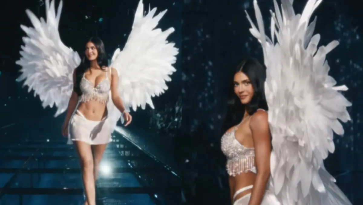 Kylie Jenner debutó en la pasarela de Victoria’s Secret con el Fantasy Bra. Kylie Jenner lució el Fantasy Bra de Victoria’s Secret, una pieza avaluada en 50 millones de dólares