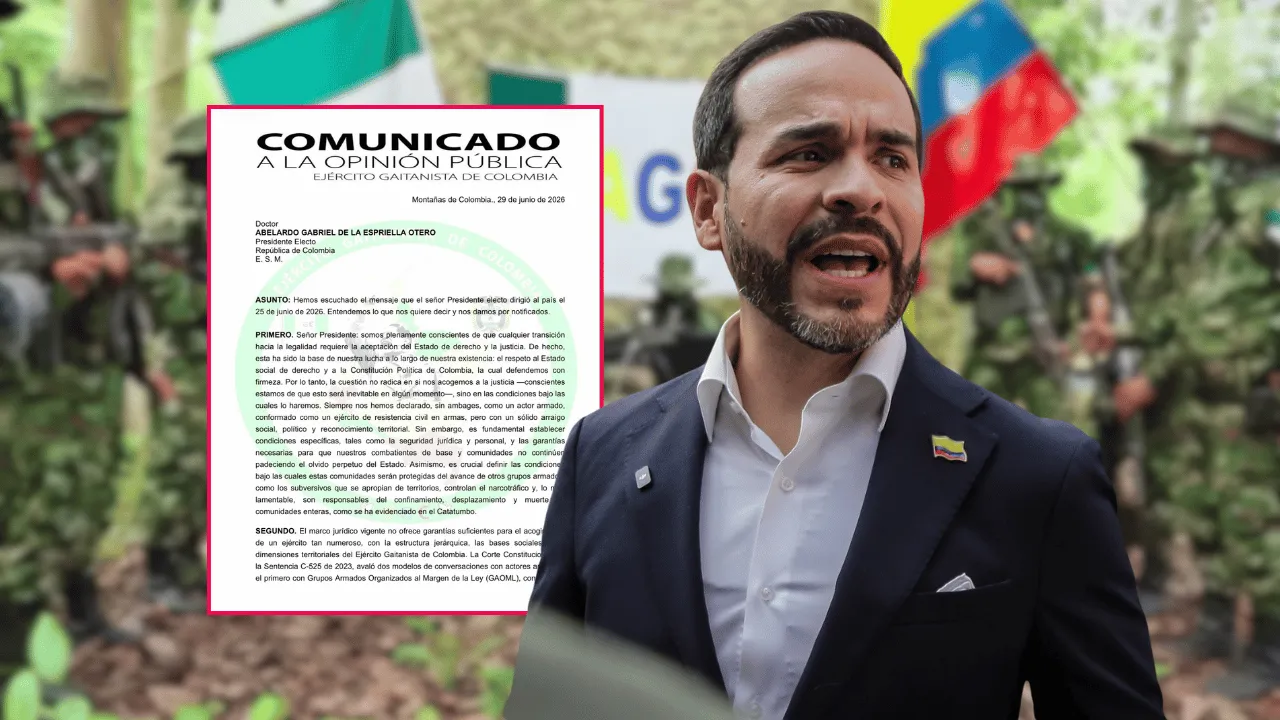 La banda acepta someterse, pero exige garantías y un marco legal claro. El Clan del Golfo le respondió a De la Espriella su ultimátum y le puso sus propias condiciones
