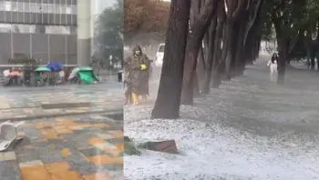La granizada cubrió varios sectores de Bogotá. Videos y fotos de la impresionante granizada en Bogotá este martes