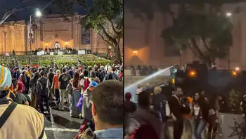 La UNADI intervino el plantón frente al Museo Nacional de Bogotá. Plantón frente al Museo Nacional terminó en tensión tras retiro de 30 piezas y obras