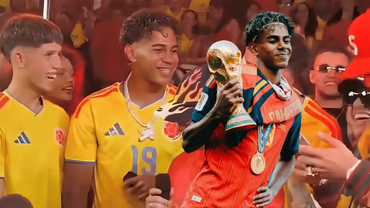 Lamine Yamal apareció en la Feria de las Flores con la camiseta de Colombia. Lamine Yamal en Medellín: lo que hizo el campeón del mundo en plena Feria de las Flores