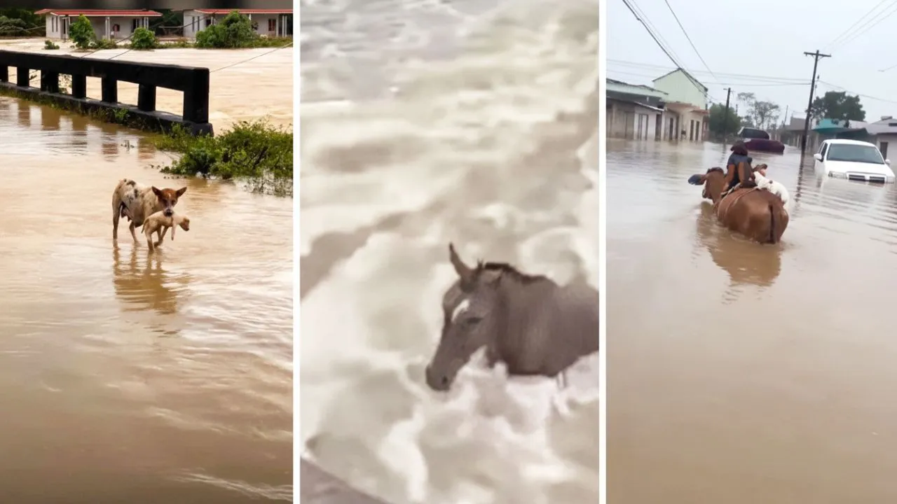 Las imágenes que muestran la otra cara de las inundaciones en Córdoba La otra cara de la temporada de lluvias en Córdoba: animales claman ayuda entre inundaciones