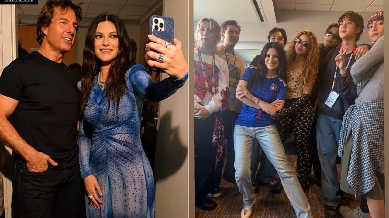 Laura Pausini compartió con BTS, Shakira y Tom Cruise durante la final del Mundial 2026. Laura Pausini vivió su momento más fan junto a BTS, Shakira y Tom Cruise en el Mundial