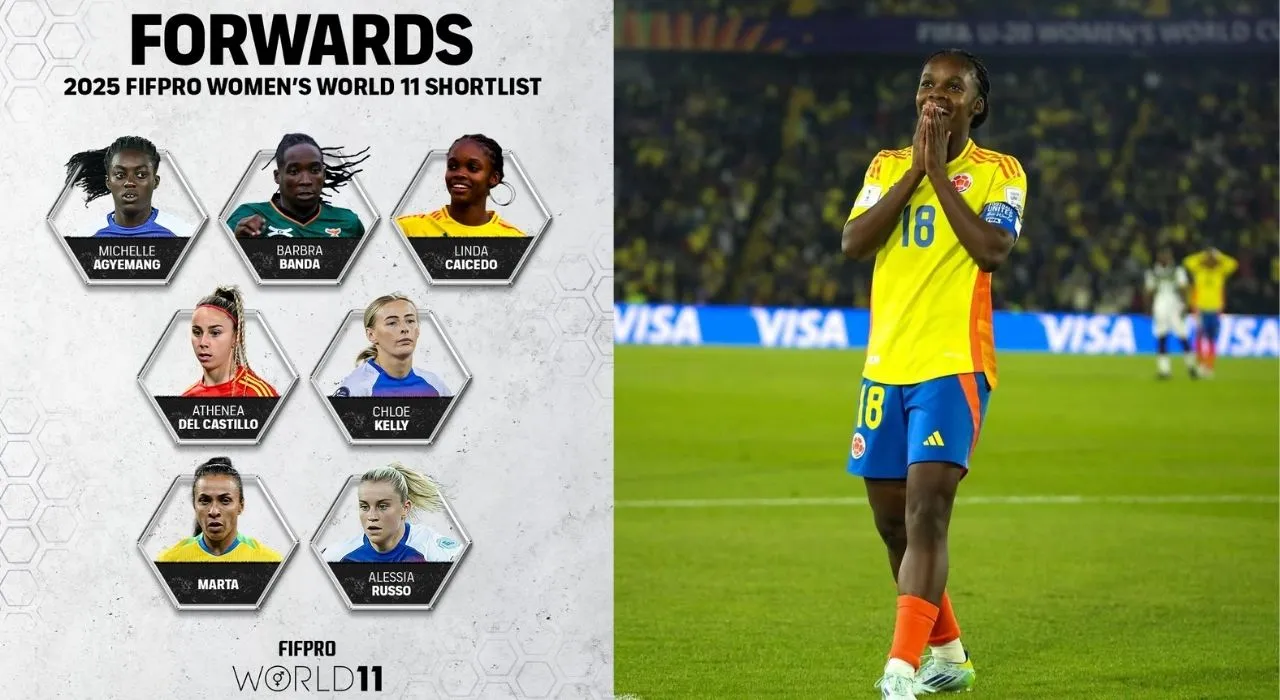 Linda Caicedo nominada al XI ideal de FIFPro 2025. Linda Caicedo vuelve a hacer historia: entre las 26 elegidas que dominan el fútbol mundial