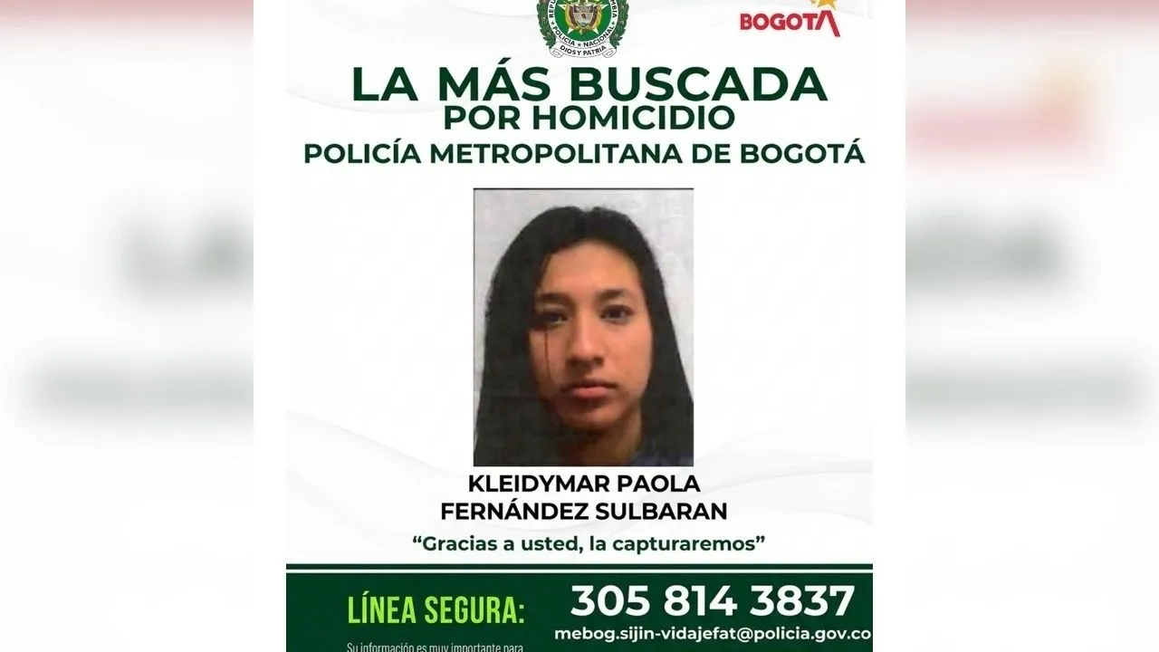 Los más buscados Bogotá Mujer vinculada al crimen de Jaime Esteban Moreno es la más buscada por homicidio en Bogotá