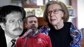 Luis Carlos Galán Sarmiento, Carlos Fernando Galán y Gloria Pachón, viuda de Galán. La mamá del alcalde Carlos Fernando Galán se quedó sin pensión, se la retiró el Consejo de Estado