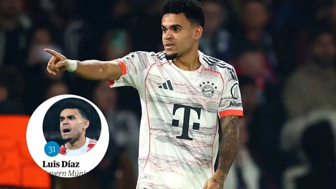 Luis Díaz, en la élite del fútbol mundial. Luis Díaz cierra un año soñado: top del mundo y rostro del Bayern en Navidad