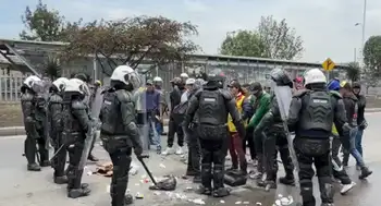 Manifestación Soacha Manifestación hoy en Soacha afecta TransMilenio: parte de la Autopista Sur está bloqueada