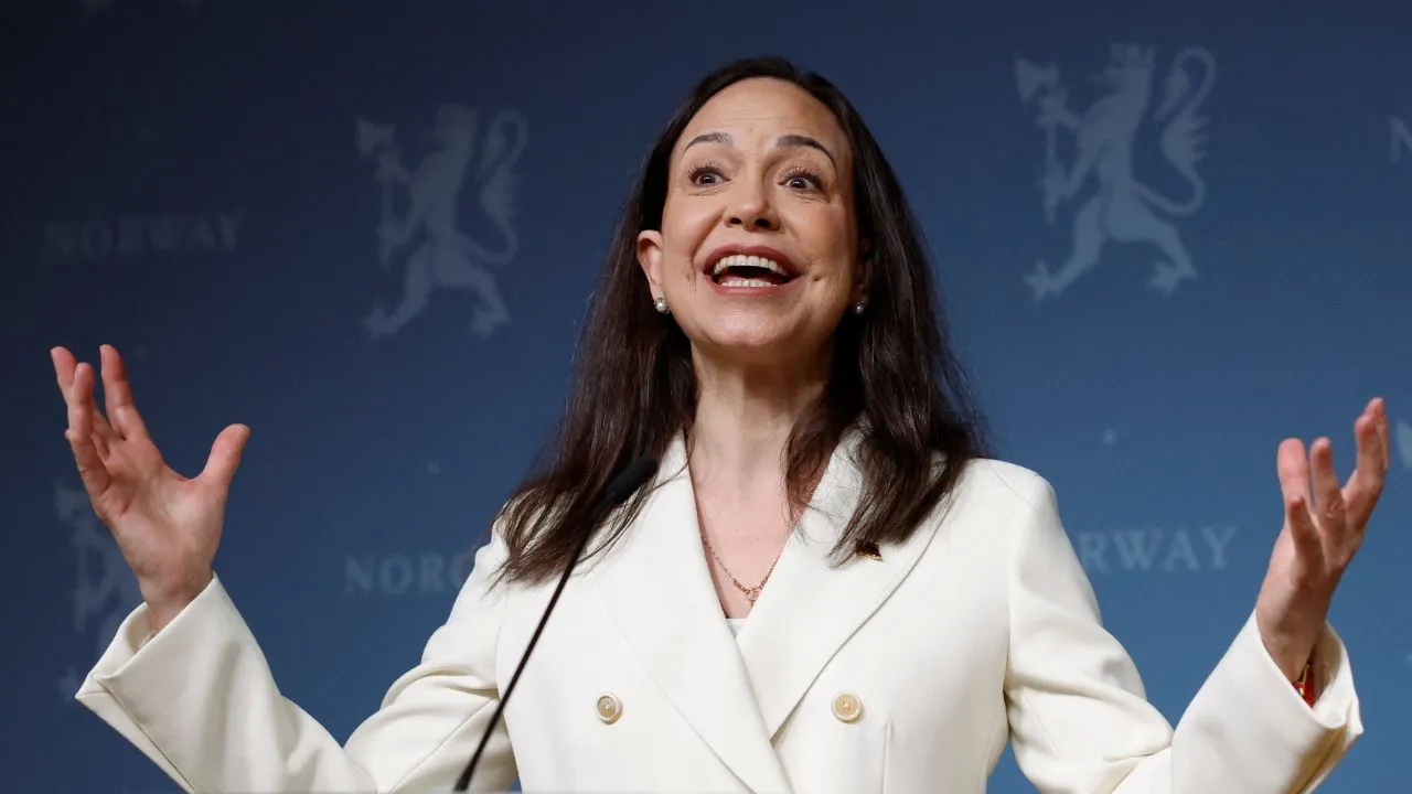 María Corina Machado en Oslo tras recibir el Nobel de la Paz. María Corina Machado promete volver a Venezuela y asegura que la “tiranía” caerá pronto