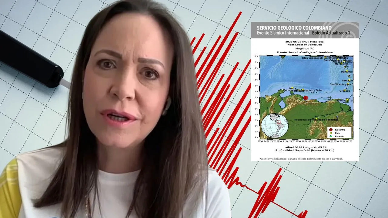 María Corina Machado se pronunció tras el fuerte temblor en Venezuela Fuerte temblor en Venezuela: María Corina Machado y Diosdado Cabello se pronunciaron