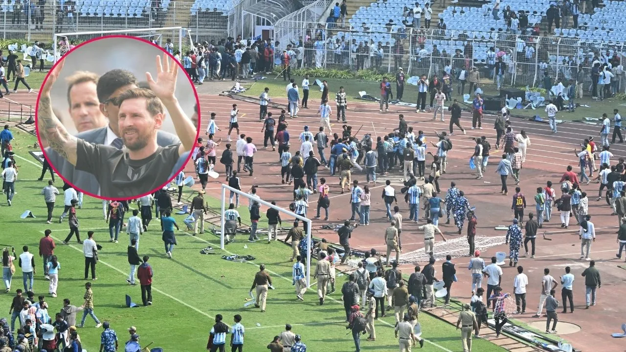 Messi Calcuta En disturbios terminó visita de Messi a estadio en Calcuta, India, esto se sabe