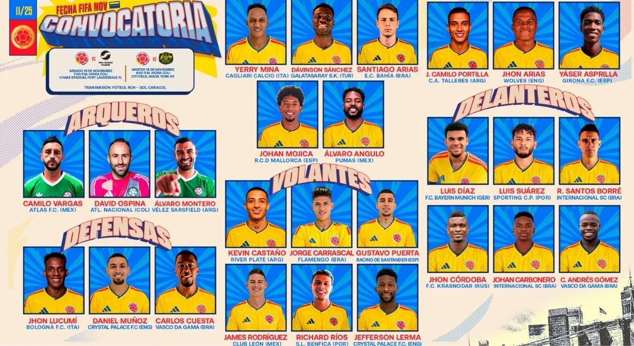 Néstor Lorenzo define la convocatoria de Colombia para amistosos. Néstor Lorenzo sorprende: así quedó la convocatoria de Colombia para los amistosos de noviembre