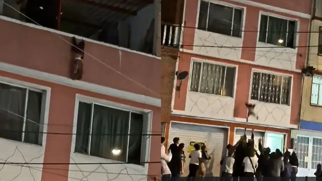 Niño Suba Video | Un niño quedó colgando de un cuarto piso en Suba y vecinos lograron salvarlo