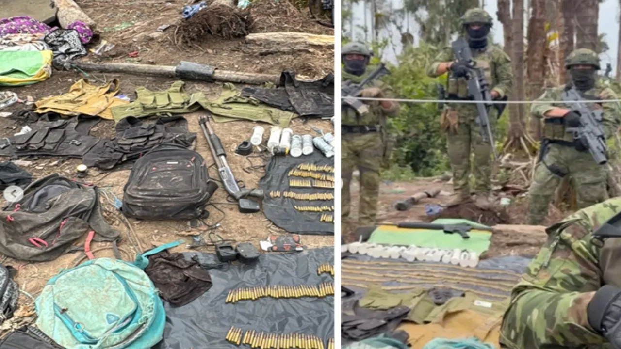 Oliver Sinisterra Ecuador Ejército de Ecuador desmontó un campamento del frente Oliver Sinisterra