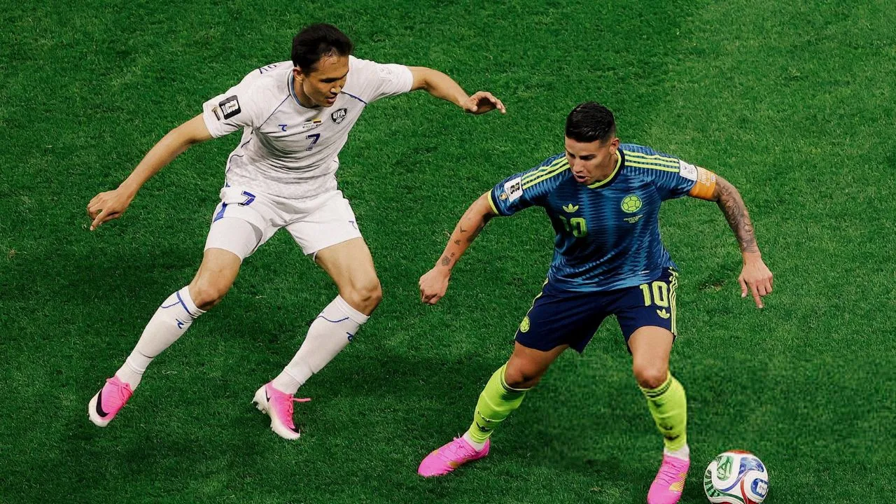 Palabras de James Rodríguez en Colombia Uzbekistán Habló James Rodríguez: esto dijo sobre su partido, el ambiente y el triunfo de Colombia