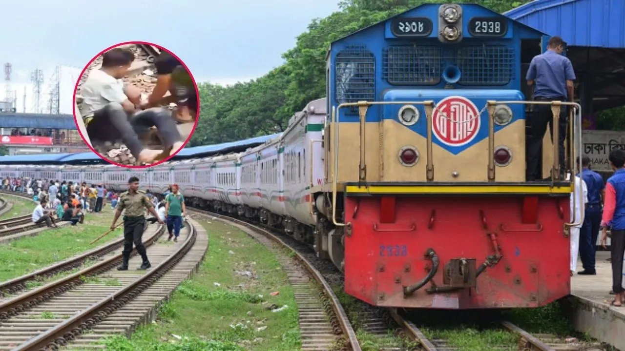 Papa salvó a hijo de un tren en Bangladesh En video | Papá heroico le da la vuelta al mundo: salvó a su hijo en las vías del tren