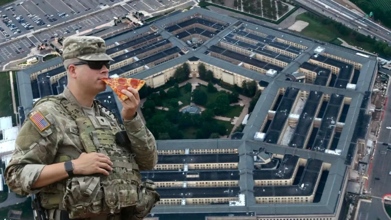 Pentágono, Militar comiendo Pizza ¿Puede una pizza anticipar una intervención militar? El indicador no oficial que sigue al Pentágono