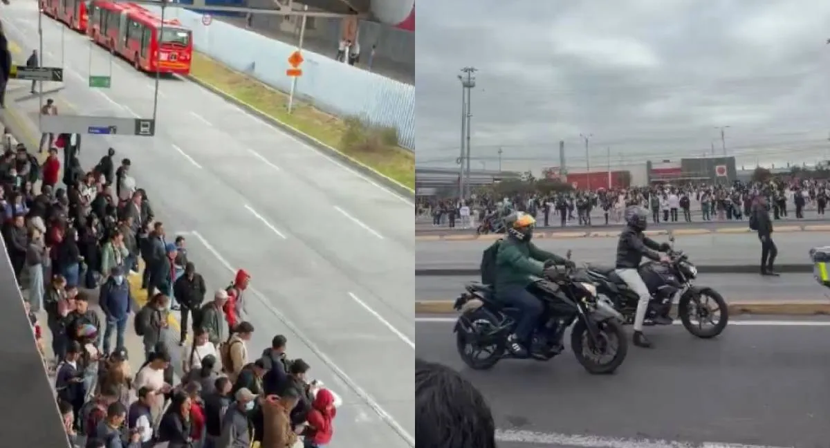 Portal Américas Bloqueos afectaron el Portal Américas de TransMilenio: varias estaciones estuvieron sin servicio