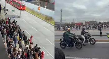 Portal Américas Bloqueos afectaron el Portal Américas de TransMilenio: varias estaciones estuvieron sin servicio