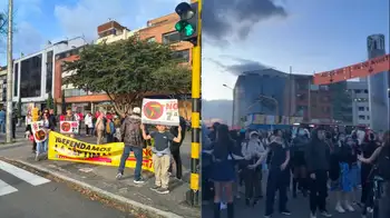 Protestas Bogotá Séptima en calma, Caracas en caos: el contraste de las manifestaciones en Bogotá este martes