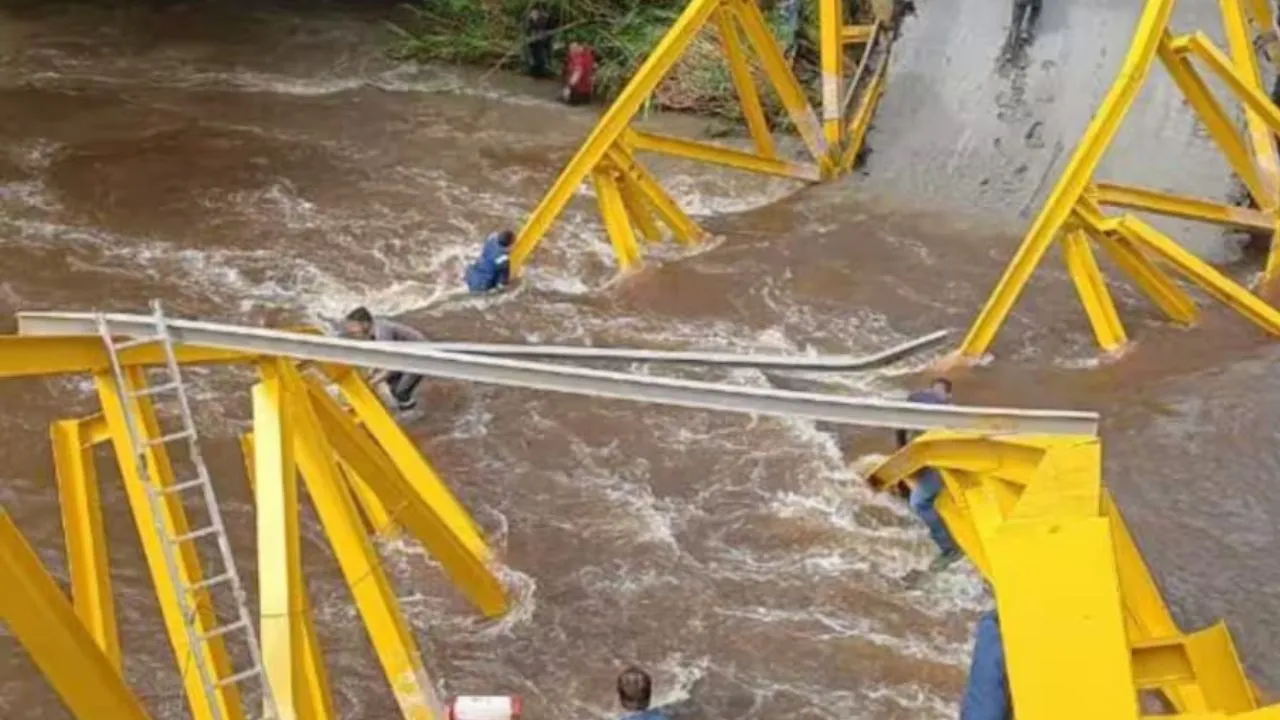 Puente colapsó en Boyacá y seis personas resultaron heridas: ¿qué ocurrió? Puente colapsó en Boyacá y seis personas resultaron heridas: ¿qué ocurrió?
