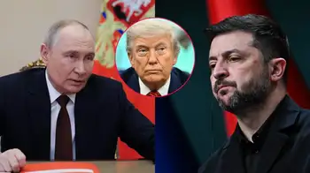 Putin, Trump y Zelenski. EE. UU. niega que su plan para Ucrania favorezca a Rusia