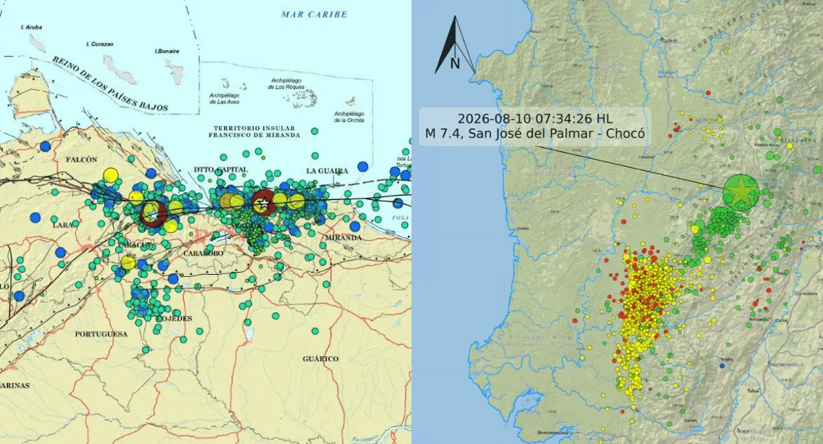Réplicas del terremoto en Venezuela suman 2.152 sismos desde el 24 de junio. Más de 2.000 réplicas en Venezuela y 334 en Colombia: así ha temblado tras los terremotos de 2026