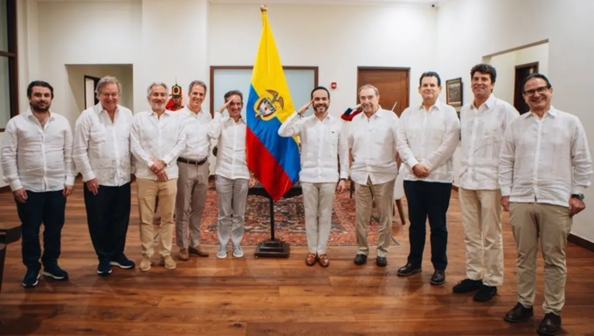 Reunión con empresarios con el presidente Abelardo De La Espriella. De La Espriella mueve a los grandes empresarios y logra alivio clave para damnificados del terremoto