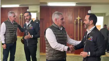 Reunión entre Abelardo De la Espriella y Andrés Julián Rendón en Antioquia. Las palabras de Abelardo De la Espriella tras reunirse con Andrés Rendón: "Antioquia resistió"