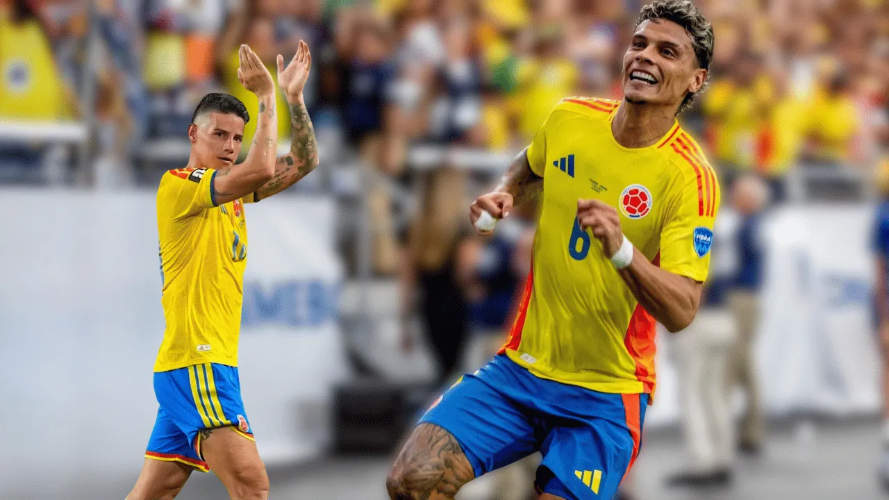 Richard Ríos y James Rodríguez durante el Mundial 2026 con la Selección Colombia. Destapan una versión sobre la suplencia de Richard Ríos en el Mundial: ¿qué tiene que ver James?