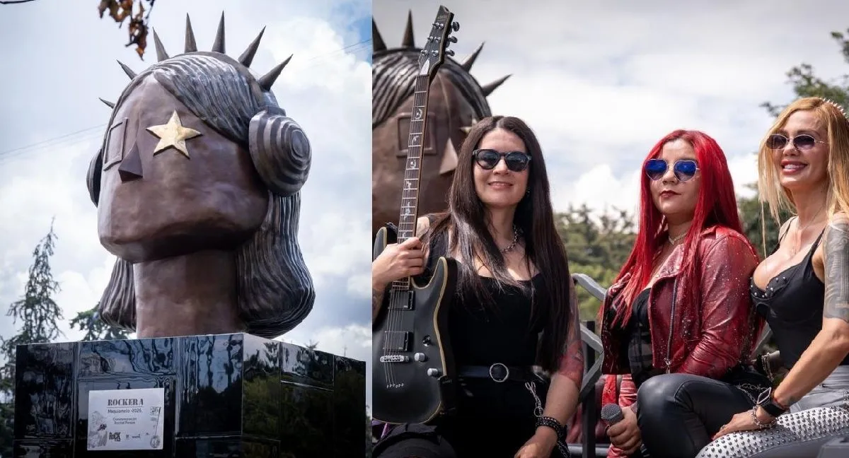 'Rockera' La escultura de Bogotá que dividió opiniones y sigue dando de qué hablar: ¿por qué no tiene boca?