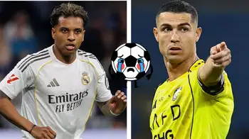 Rodrygo, jugador de Brasil y CR7, estrella de Portugal. Fotos: Real Madrid y Liga Saudí. Brasil llora lesión de Rodrygo y Portugal ora por salud de Cristiano Ronaldo previo al Mundial 2026