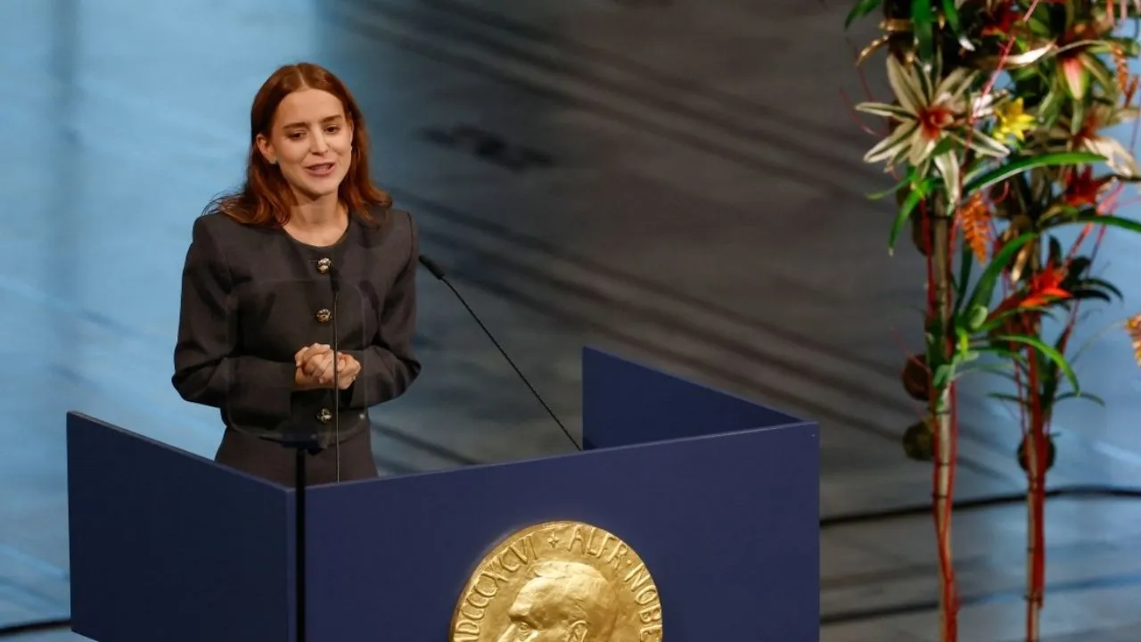 Sentido discurso de la hija de María Corina Machado: las frases más impactantes El discurso de la hija de María Corina Machado al recibir el Nobel de Paz: las frases más impactantes