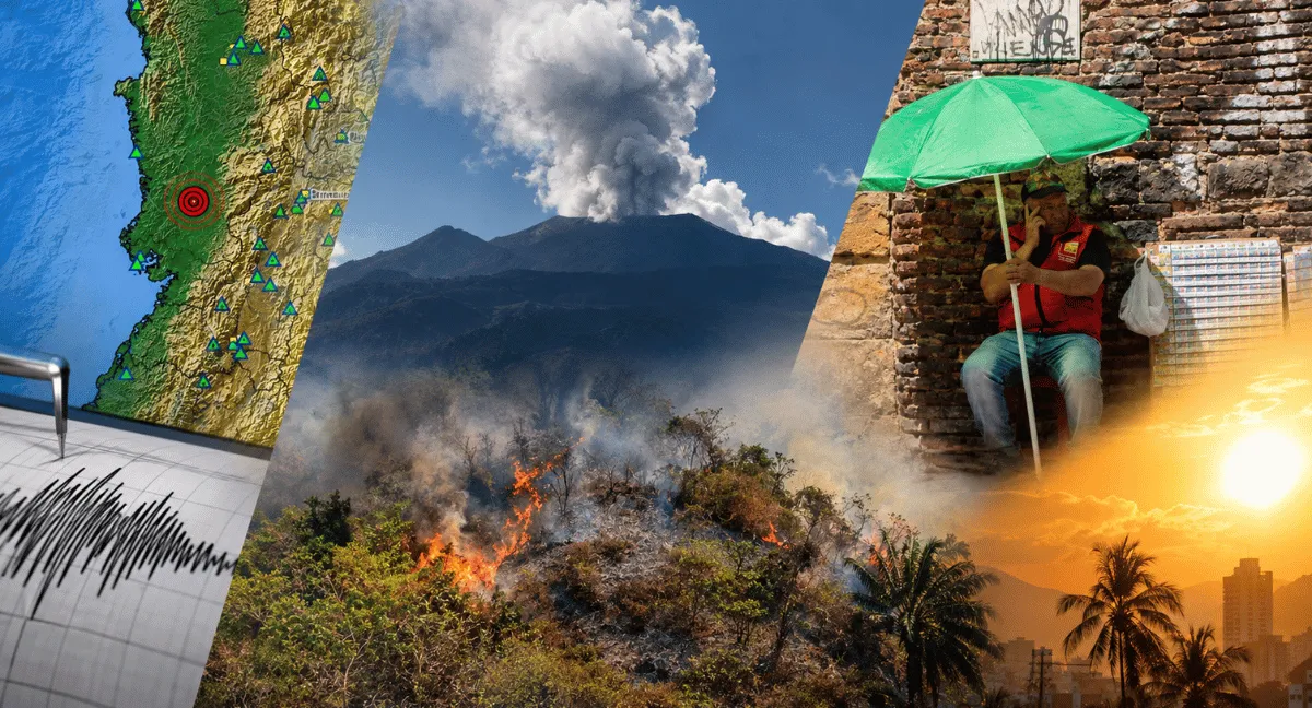 Sismo de magnitud 4,9 sacudió a Istmina, Chocó, en la tarde de este lunes. Chocó tembló 4 veces, el Puracé arrojó ceniza, hay 19 incendios y el Caribe soporta calor extremo