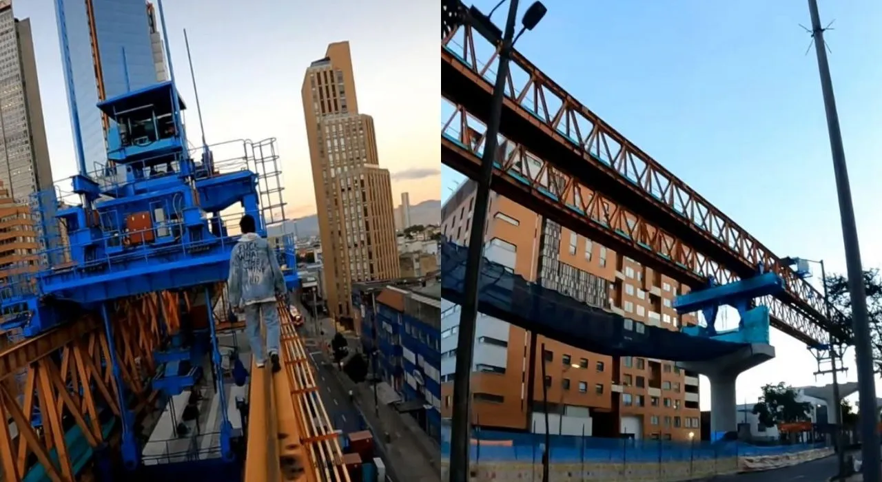 “Spiderman colombiano” camina sobre vigas del metro de Bogotá. ¿Desafió no solo la gravedad, sino también la seguridad pública del metro de Bogotá, una obra de interés colectivo?
