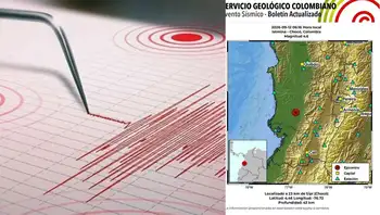 Temblor de magnitud 4,6 se registró este sábado en Chocó. Nuevo temblor en Colombia: sismo de 4,6 se sintió en Chocó y otras regiones del país, ¿lo sintió?