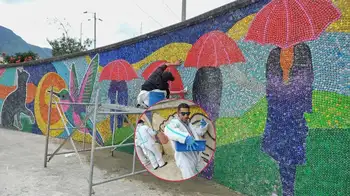 Tranformación TransMilenio En fotos: La transformación de la estación Bicentenario de TransMilenio con tapas de botellas plásticas