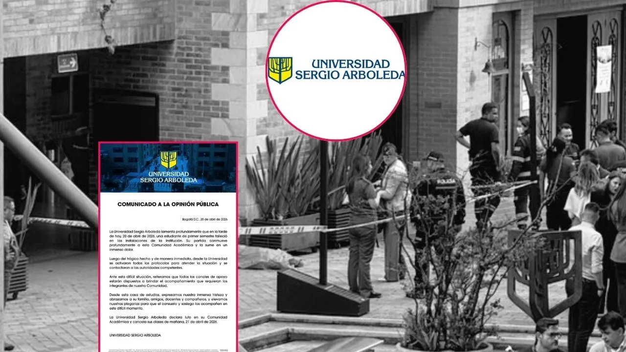 Universiad Sergio Arboleda hoy "Estudiante de primer semestre": anuncio de la Universidad Sergio Arboleda por muerte de joven