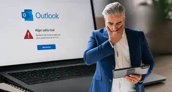 Usuario intenta enviar correo durante la caída de Outlook en computador. ¿Qué alternativas tienen los usuarios de Outlook mientras se resuelve la caída del servicio?