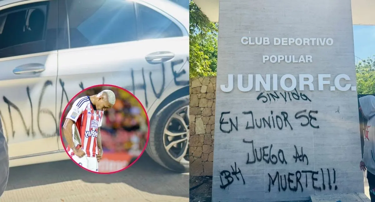 Vandalizan y amenzan a jugadores de Junior Amenazaron a jugadores de Junior tras eliminación de la Liga BetPlay: destruyeron carros y sede