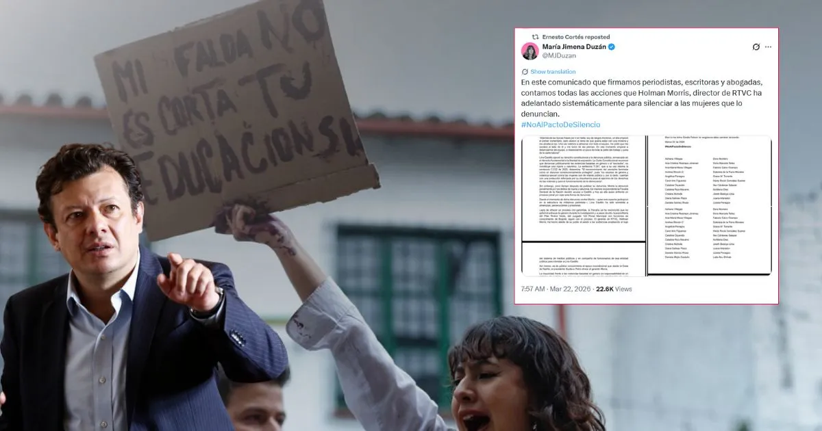 Varias periodistas, escritoras y abogadas firmaron una carta en contra de Holman Morris Piden garantías para Lina Castillo denunciante de acoso por parte de Hollman Morris